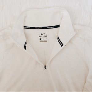 Nike dry fit white thin quarter zip/pullover sz m